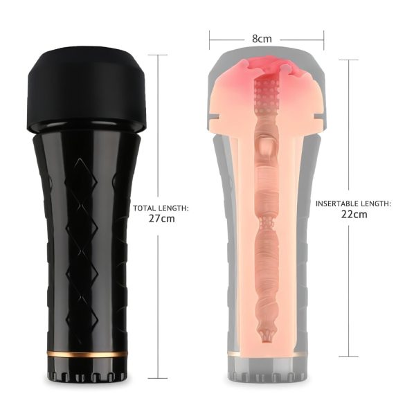 Tracy's Dog - masturbator tip vagin realist - silicon negru-natur