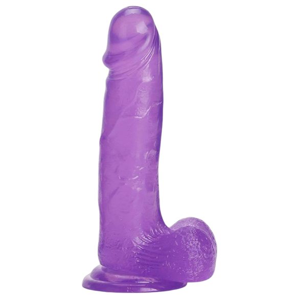 Tracy's Dog Jelly 8 - dildo cu ventuză și testicule (mov)