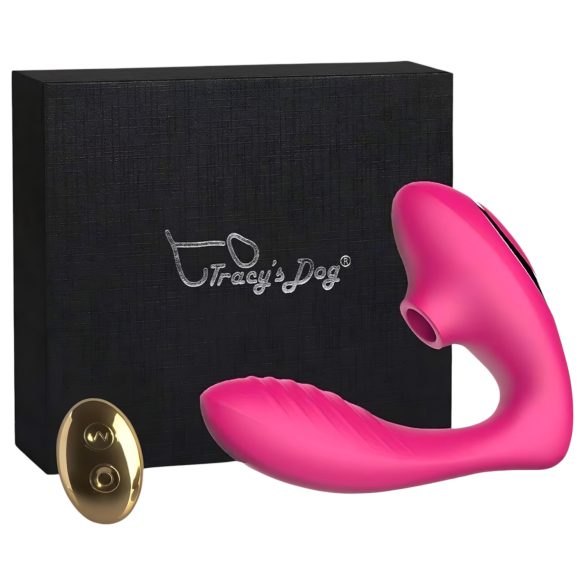 Tracy's Dog 2 - vibrator 2în1 cu unde aeriene (roz)
