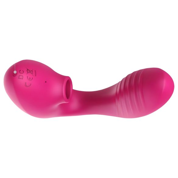 Tracy's Dog 2 - vibrator 2în1 cu unde aeriene (roz)