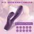 Vibrator iepuraș impermeabil cu braț clitoris - mov