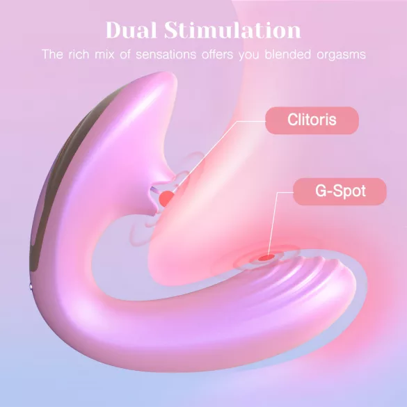 Tracy's Dog OG Lick - vibrator pentru punctul G și stimulator clitoridian (roz)