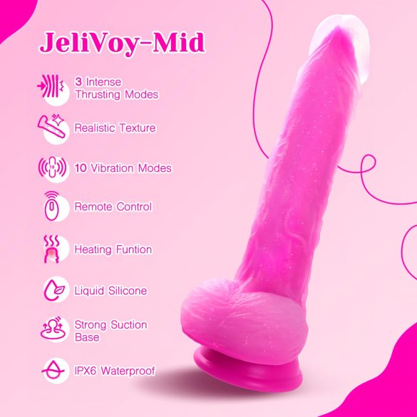 Tracy's Dog Jelivoy-Mid - vibrator realist 20cm - silicon roz (roz)