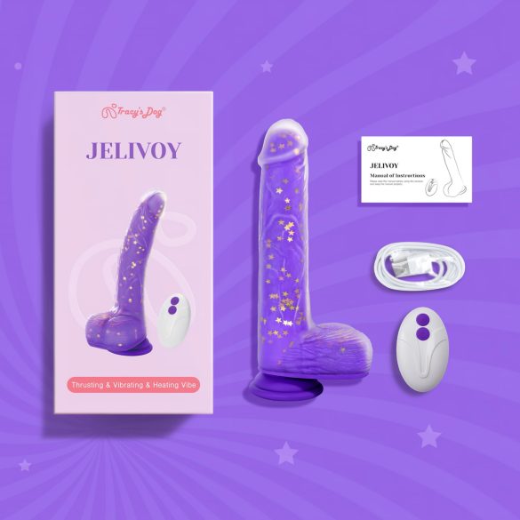 Tracy's Dog Jelivoy - vibratoare realistice - 22 cm - mov