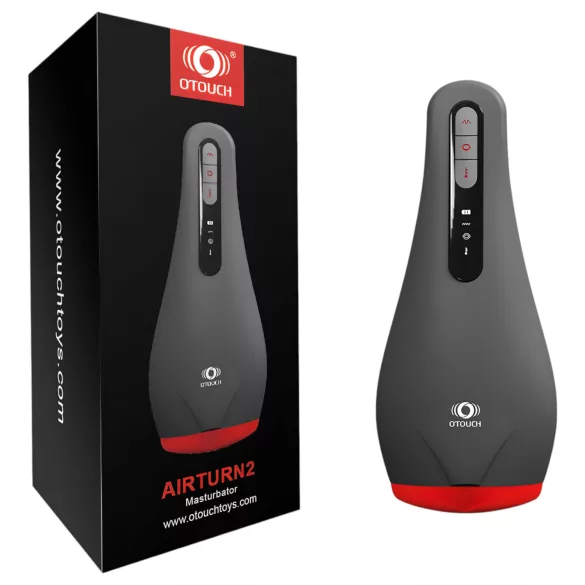 OTOUCH Airturn 2 - masturbator automat cu aspirație - negru - reîncărcabil