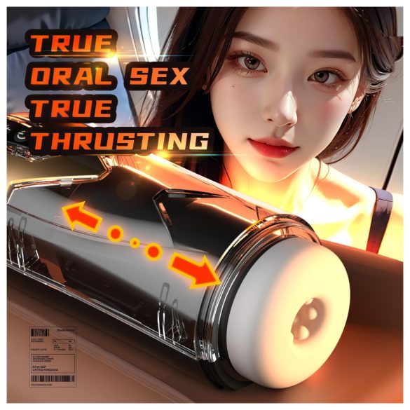 Leopard - masturbator tip push - silicon negru