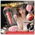 Leopard - masturbator gura și vagin cu vibrator penis - material natural