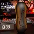 Leopard - masturbator gura și vagin cu vibrator penis - material natural