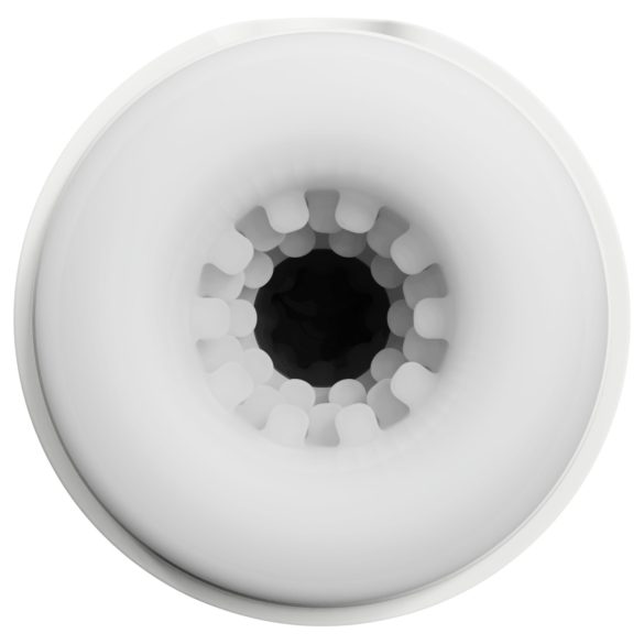 Leopard - masturbator cu aspirație și vibrații - alb