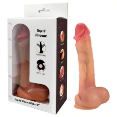   FeelSkin - dildo cu testicule ultra realistice - natur (21 cm)