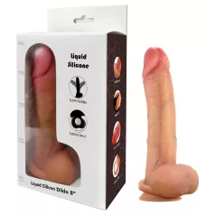 FeelSkin - dildo ultra realist cu testicule (natural, 17 cm)