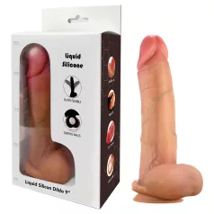 FeelSkin - dildo ultra realist cu testicule - natur (23 cm)