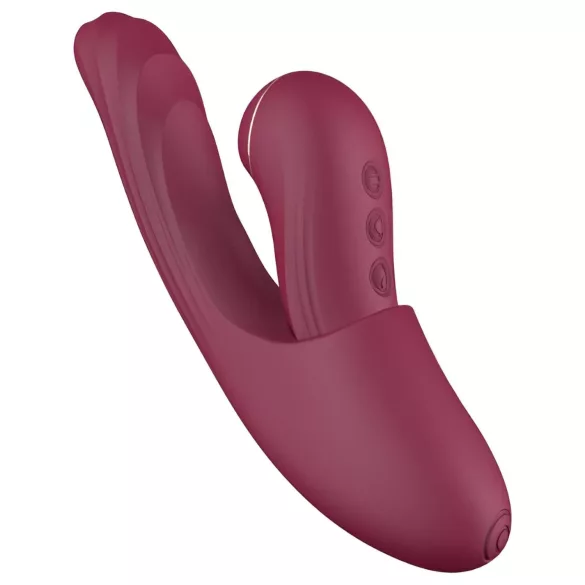 Vibeconnect - Vibrator 2în1 stimulare punct G și clitoris - roșu