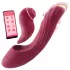 Vibeconnect - Vibrator 2în1 stimulare punct G și clitoris - roșu