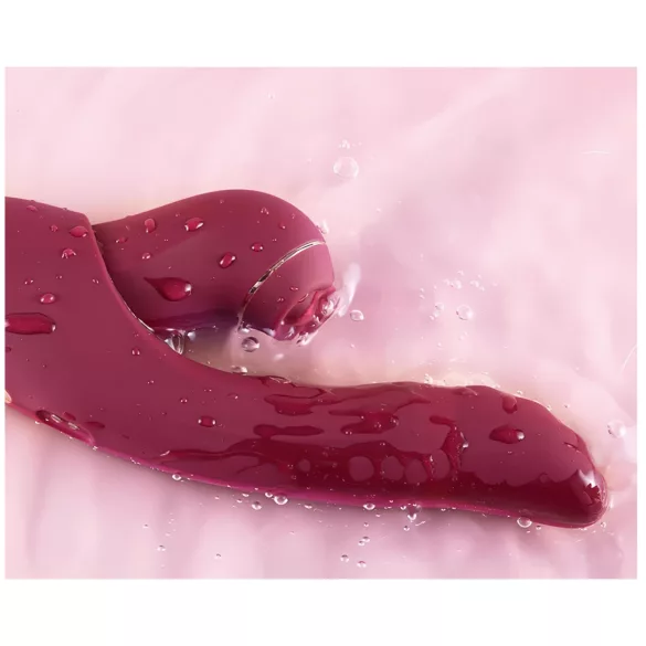 Vibeconnect - Vibrator 2în1 stimulare punct G și clitoris - roșu
