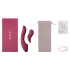 Vibeconnect - Vibrator 2în1 stimulare punct G și clitoris - roșu