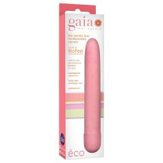   Gaia Eco L - vibrator clasic ecologic - roz - dimensiune mare