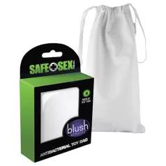   Safe Sex - husă antibacteriană pentru depozitare discretă - albă (M)