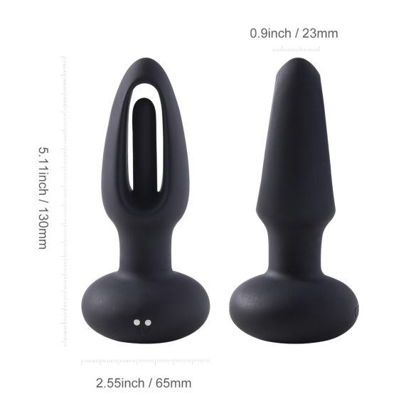 Honey Play Box Snuggy - vibrator anal cu limbă - negru