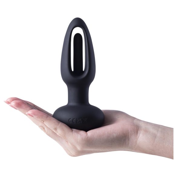 Honey Play Box Snuggy - vibrator anal cu limbă - negru