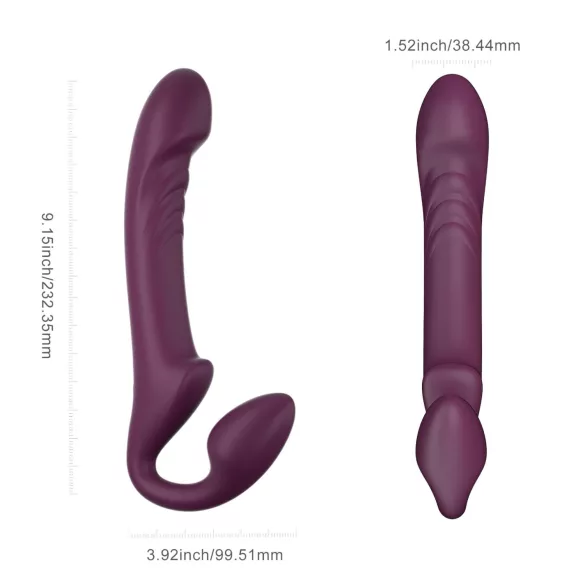 Honey Play Box Bliss - dildo cu vibrații și bile rotative - mov