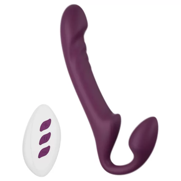 Honey Play Box Bliss - dildo cu vibrații și bile rotative - mov