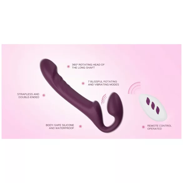 Honey Play Box Bliss - dildo cu vibrații și bile rotative - mov