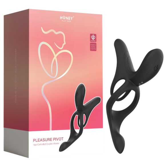 Honey Play Box Pleasure Pivot - inel vibrant penis și testicule inteligent