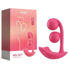  Honey Play Box Melody - vibrator 2în1 inteligent cu mărgele - roșu