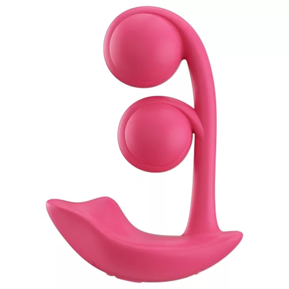 Honey Play Box Melody - Vibrator 2în1 cu bile, controlat prin aplicație (roșu)
