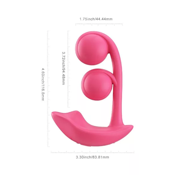 Honey Play Box Melody - Vibrator 2în1 cu bile, controlat prin aplicație (roșu)