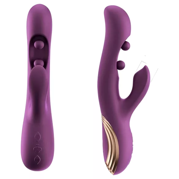 Honey Play Box Gem - vibrator cu bile pentru punctul G și clitoris, controlat prin aplicație (mov)