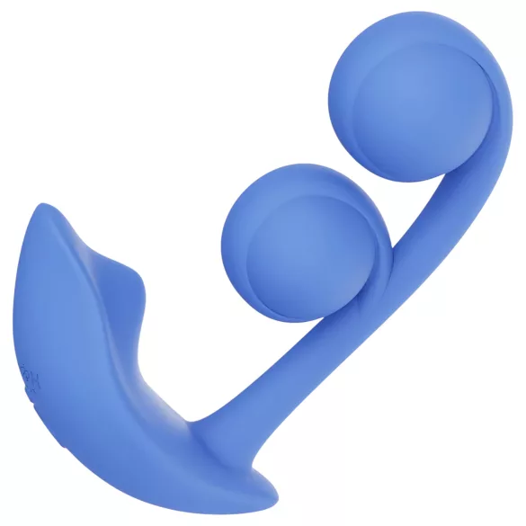 Honey Play Box Melody - Vibrator 2în1 cu bile controlat prin aplicație (albastru)