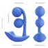Honey Play Box Melody - Vibrator 2în1 cu bile controlat prin aplicație (albastru)