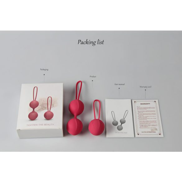 Cotoxo Cherry - Set bile vaginale kegel 2 piese - roșu