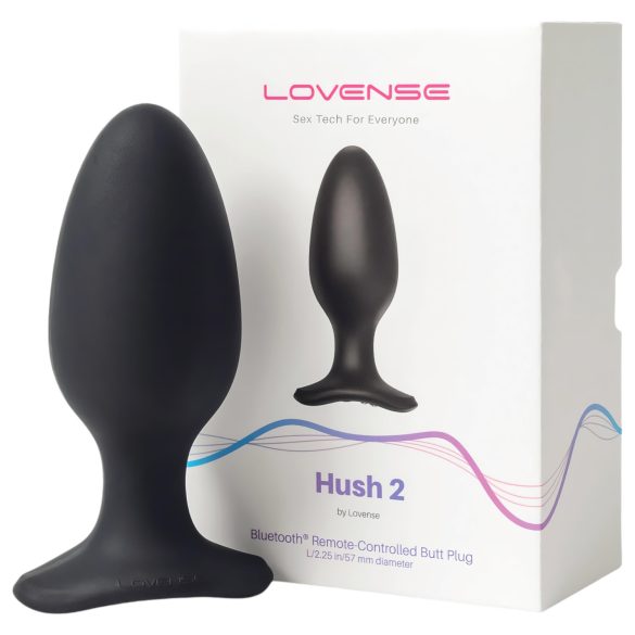LOVENSE Hush 2 L - vibrator anal reîncărcabil mic (57mm) - negru