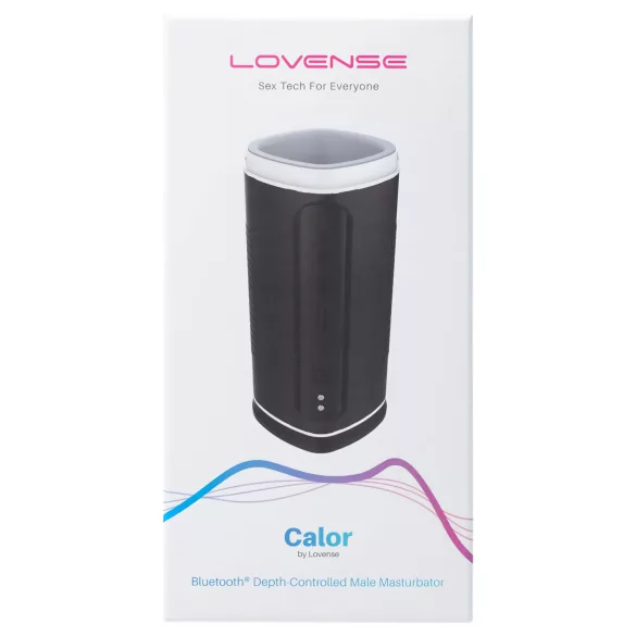 Lovense Calor - Masturbator încălzitor controlat prin aplicație, pentru bărbați (negru)