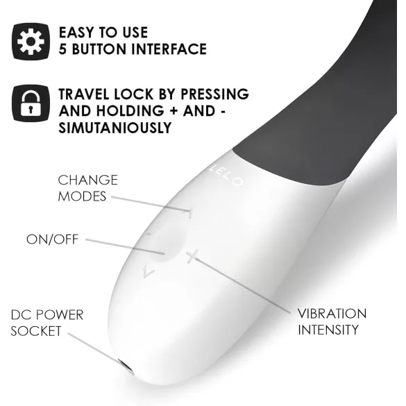 LELO Mona Wave - vibratoare pentru punctul G - rezistent la apă - negru