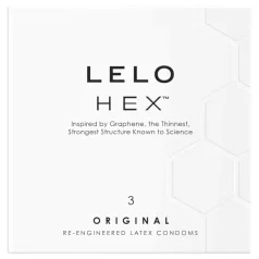 LELO Hex Original - prezervative latex premium - 3 bucăți