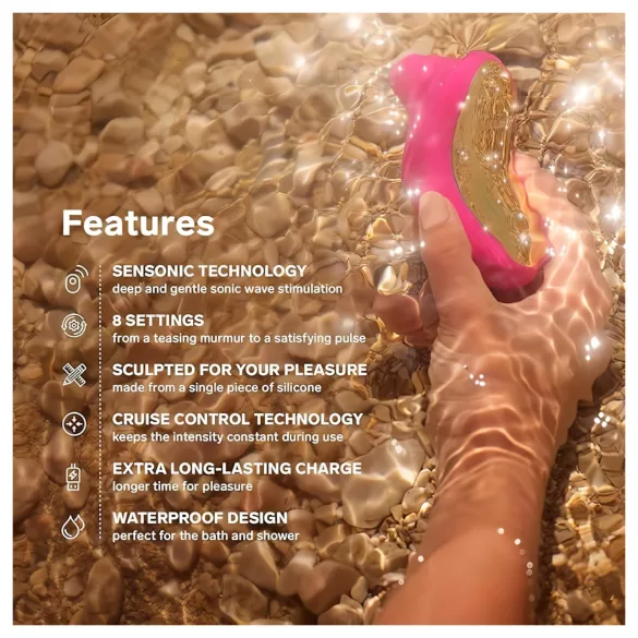 LELO Sona Cruise - stimulator clitoris cu unde sonore - roșu cireașă