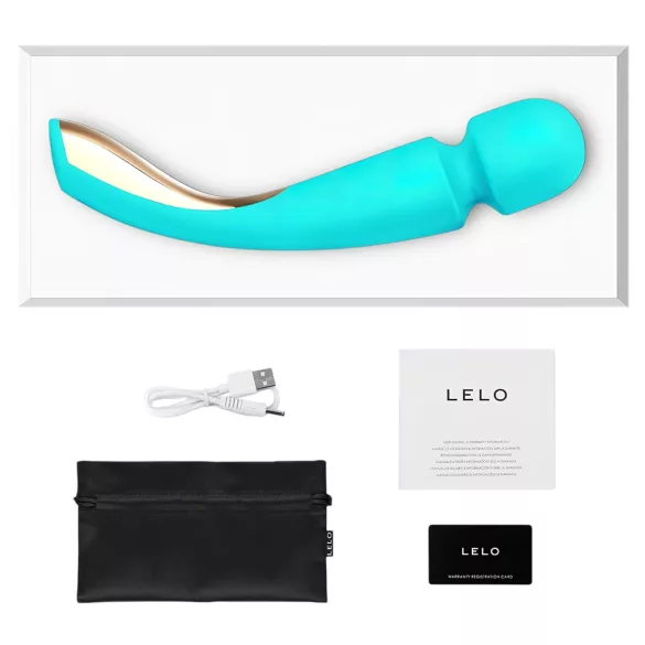 LELO - vibrator tip wand mare - reîncărcabil masaj - turcoaz