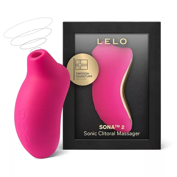 LELO Sona 2 - stimulare clitoris cu unde sonore - culoare cireș