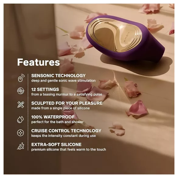 LELO Sona 2 Cruise - stimulator clitoridian cu unde sonore - roșu cireașă