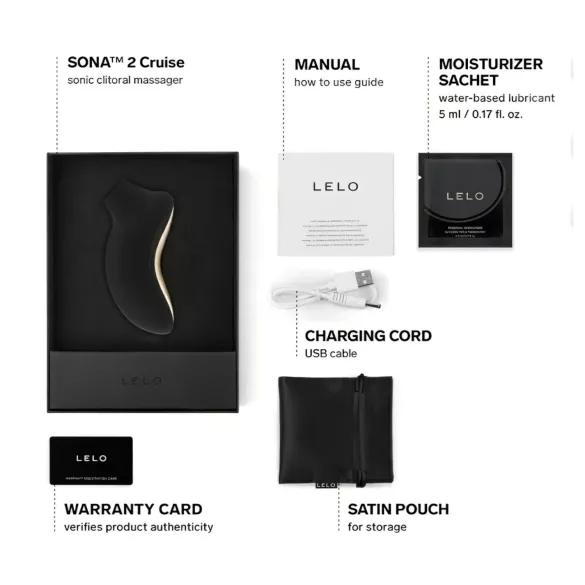 LELO - Stimulator clitoridian cu unde sonore - negru