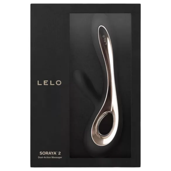 LELO Soraya 2 - vibrator etanș cu braț pentru clitoris, reîncărcabil (negru)