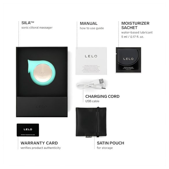 LELO Sila - vibratoare clitoridian cu unde sonore - rezistent la apă - turcoaz