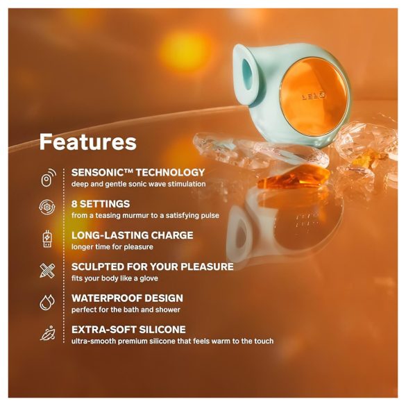 LELO Sila - vibrator clitoridian cu unde sonore, rezistent la apă, roz