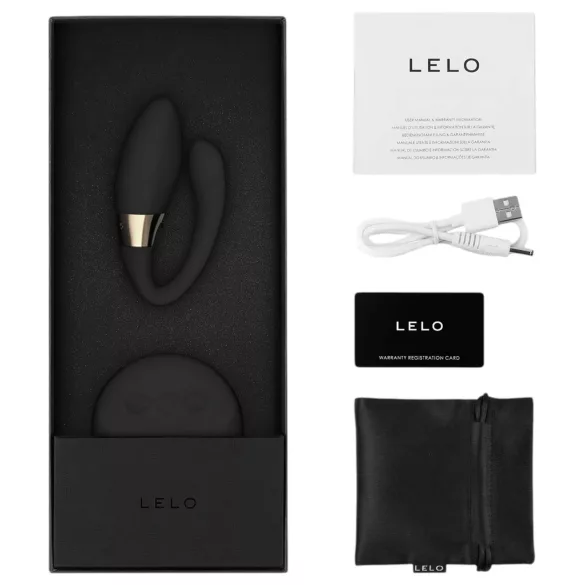 LELO Tiani Duo - vibrator pentru cuplu - telecomandă - silicon negru