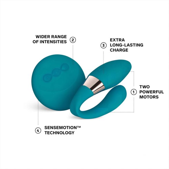 LELO Tiani Duo - vibratoare pentru cuplu - silicon - albastru