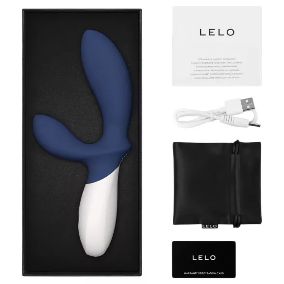 LELO Loki Wave 2 - vibrator prostate reîncărcabil, rezistent la apă, albastru